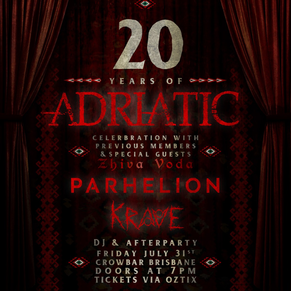 Adriatic 20th Anniversary&nbsp;31/07/26